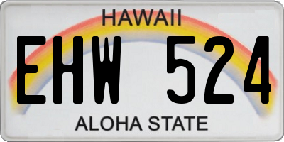 HI license plate EHW524