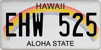 HI license plate EHW525