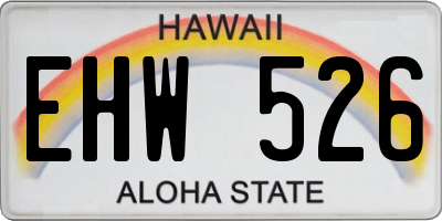 HI license plate EHW526