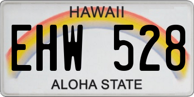 HI license plate EHW528