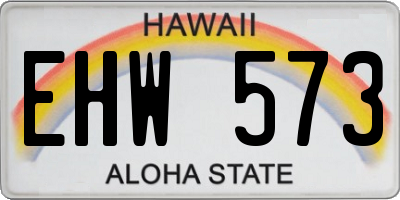 HI license plate EHW573