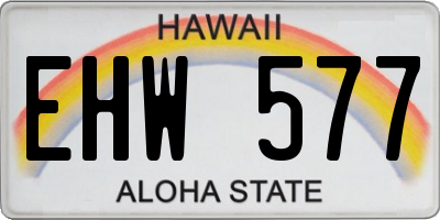 HI license plate EHW577
