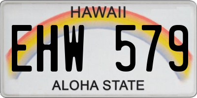 HI license plate EHW579