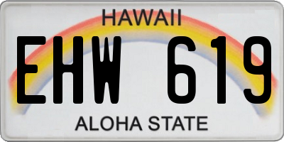 HI license plate EHW619