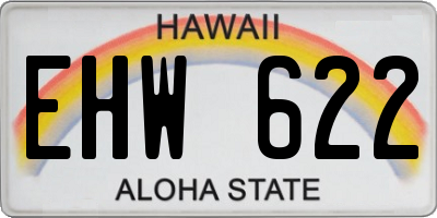 HI license plate EHW622