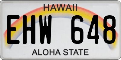 HI license plate EHW648