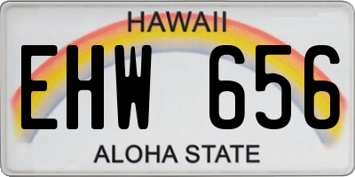 HI license plate EHW656
