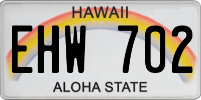 HI license plate EHW702