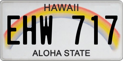 HI license plate EHW717