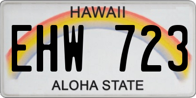 HI license plate EHW723