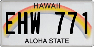 HI license plate EHW771