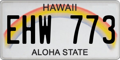 HI license plate EHW773