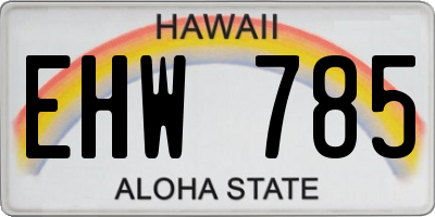 HI license plate EHW785