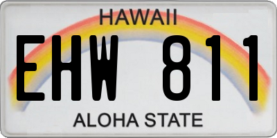 HI license plate EHW811