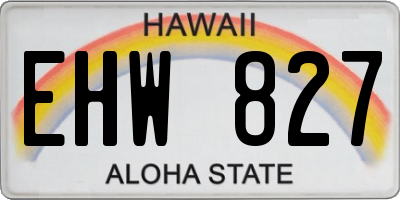 HI license plate EHW827