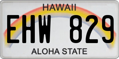 HI license plate EHW829