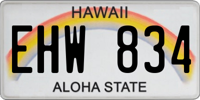 HI license plate EHW834