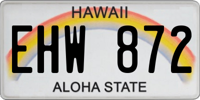 HI license plate EHW872