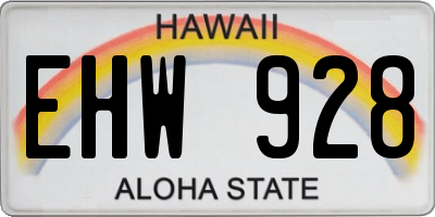 HI license plate EHW928