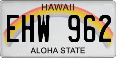 HI license plate EHW962