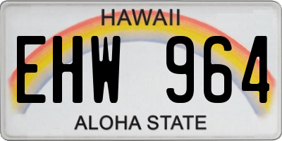 HI license plate EHW964