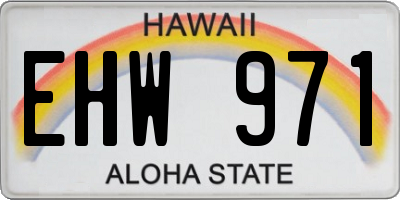 HI license plate EHW971