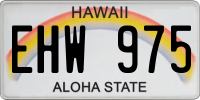 HI license plate EHW975