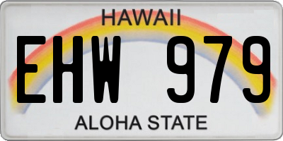 HI license plate EHW979