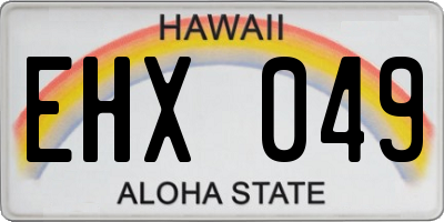 HI license plate EHX049