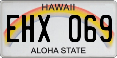 HI license plate EHX069