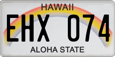 HI license plate EHX074