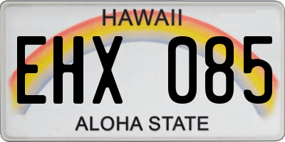 HI license plate EHX085