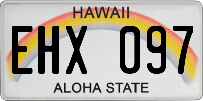 HI license plate EHX097