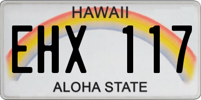 HI license plate EHX117