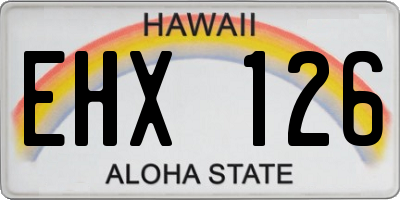 HI license plate EHX126