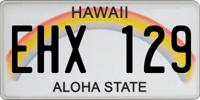 HI license plate EHX129
