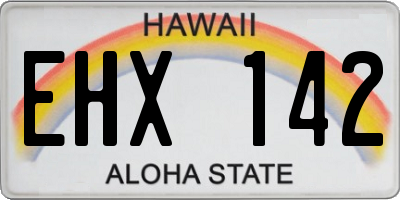 HI license plate EHX142