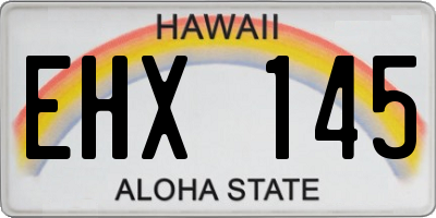 HI license plate EHX145