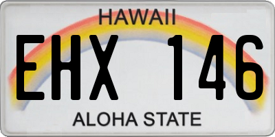 HI license plate EHX146