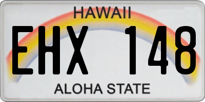 HI license plate EHX148