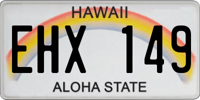 HI license plate EHX149