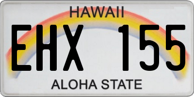 HI license plate EHX155