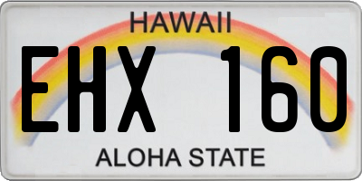 HI license plate EHX160