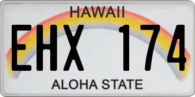 HI license plate EHX174