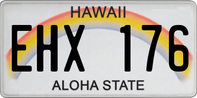 HI license plate EHX176