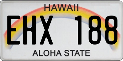 HI license plate EHX188