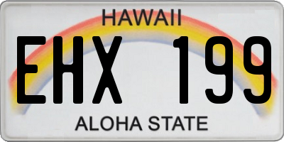 HI license plate EHX199