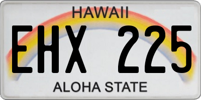 HI license plate EHX225