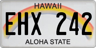HI license plate EHX242