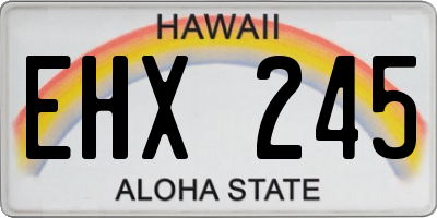 HI license plate EHX245